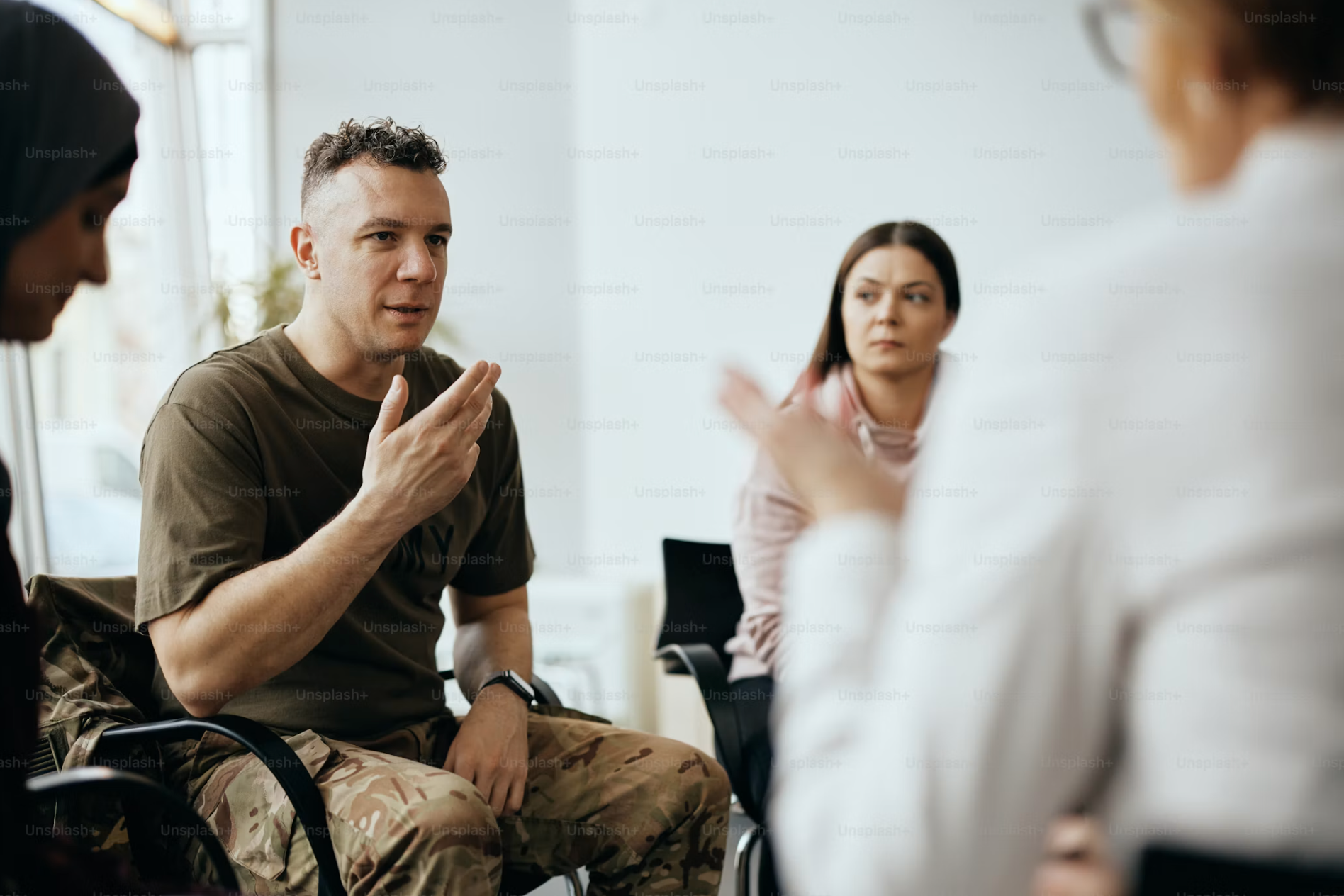 Veterans' mental health services.